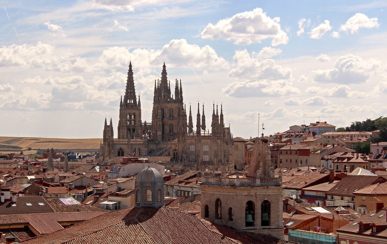 Panorámica de la ciudad de León con su catedral